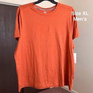Athletic Works Men's and Big & Tall Men's Soft ButterCore Tee,XL, Saturn Rust
